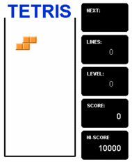 Tetris classic online game screenshot